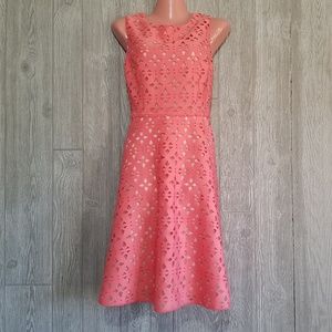 NWOT Adrianna Papell Pink Coral Cut Out Dress